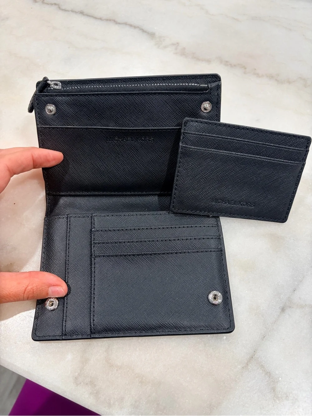 Michael Kors Black Wallet with removable card holder